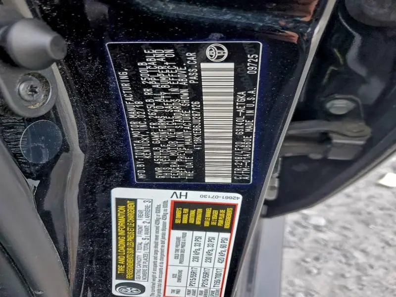 2018 TOYOTA AVALON XLE  