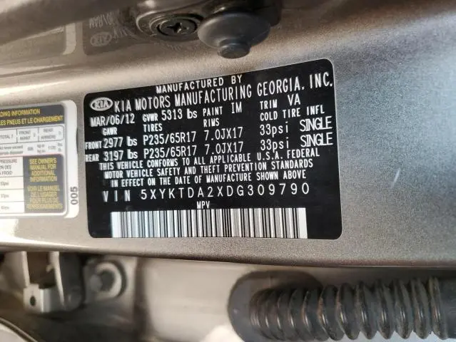 2013 KIA SORENTO LX  