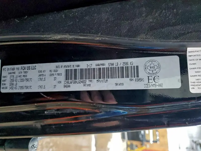 2017 JEEP WRANGLER UNLIMITED RUBICON  