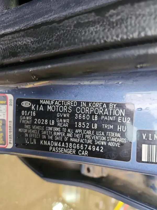 2016 KIA RIO LX  