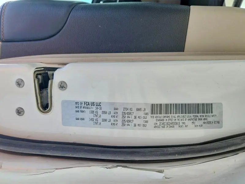2017 CHRYSLER PACIFICA TOURING L  