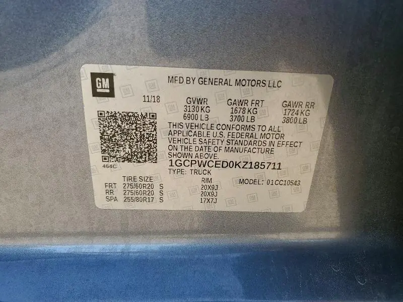 2019 CHEVROLET SILVERADO C1500 LT  