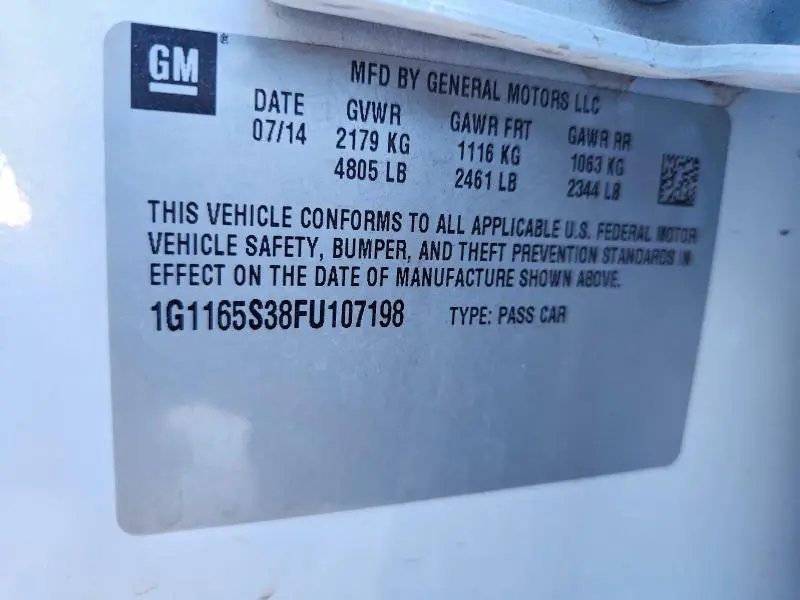 2015 CHEVROLET IMPALA LTZ  