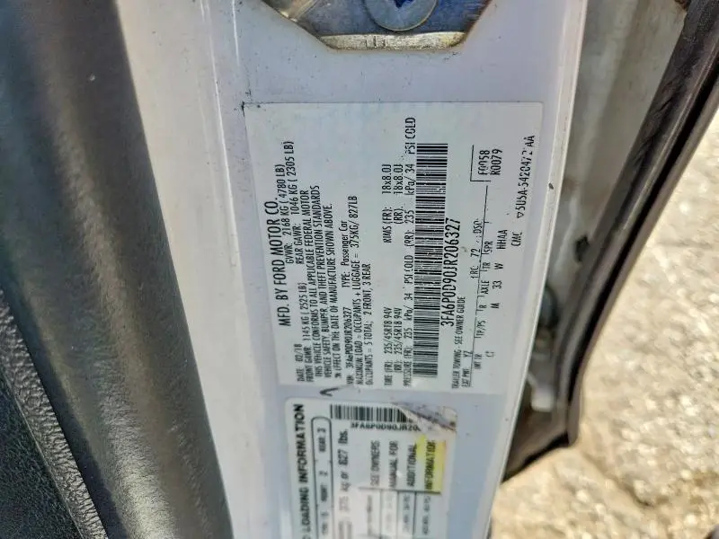 2018 FORD FUSION TITANIUM/PLATINUM  