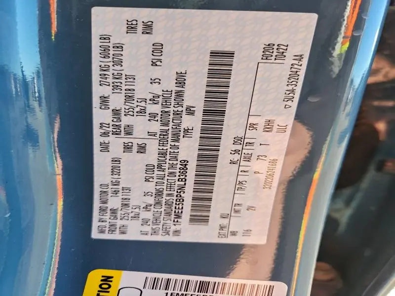 2022 FORD BRONCO BASE  