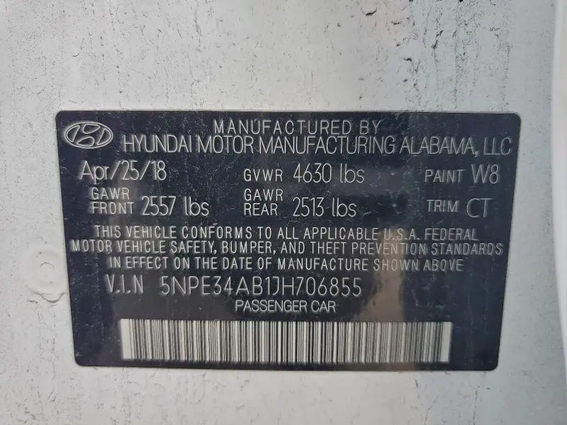 2018 HYUNDAI SONATA SPORT  