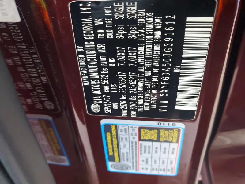 2018 KIA SORENTO LX V6  