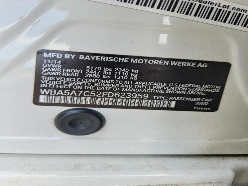 2015 BMW 528 XI  