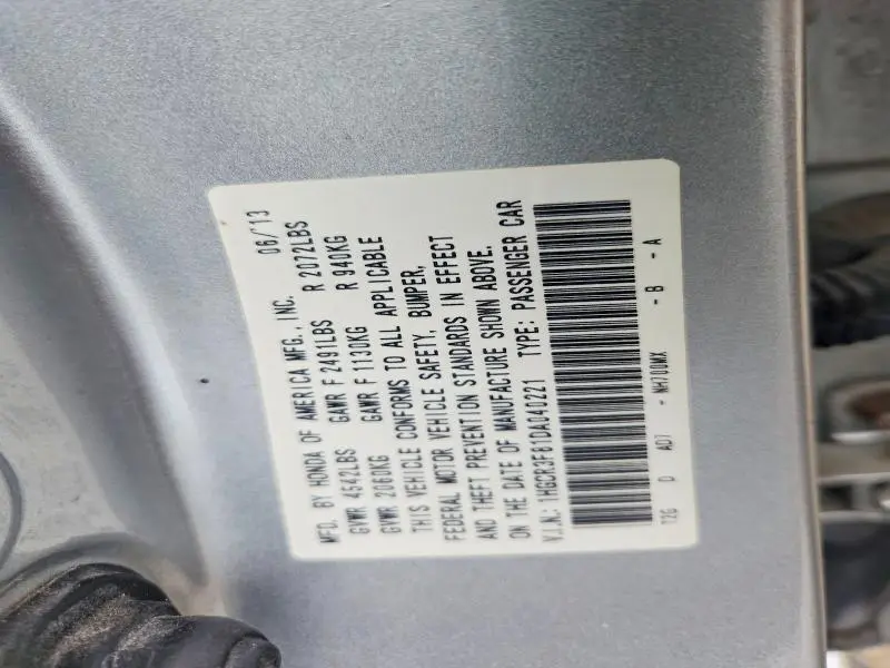 2013 HONDA ACCORD EXL  