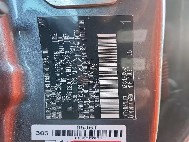 2011 TOYOTA TUNDRA DOUBLE CAB SR5  