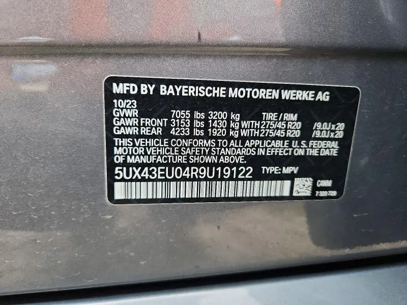 2024 BMW X5 XDRIVE50E  