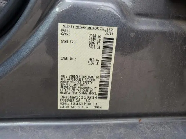 2020 NISSAN ALTIMA SL  