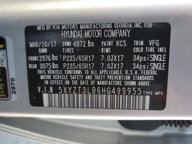 2017 HYUNDAI SANTA FE SPORT   