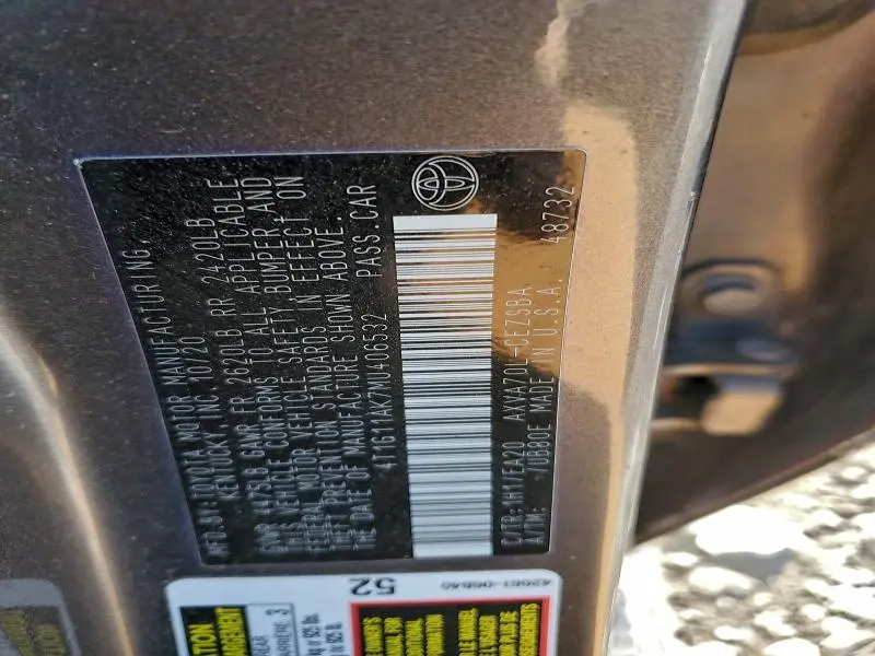 2021 TOYOTA CAMRY SE  