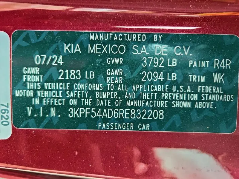 2024 KIA FORTE GT-LINE  