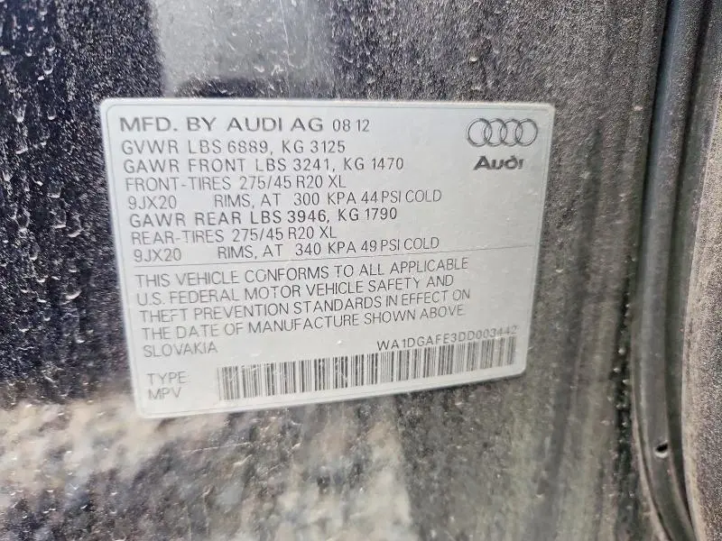 2013 AUDI Q7 PRESTIGE  