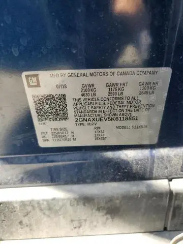 2019 CHEVROLET EQUINOX LT
