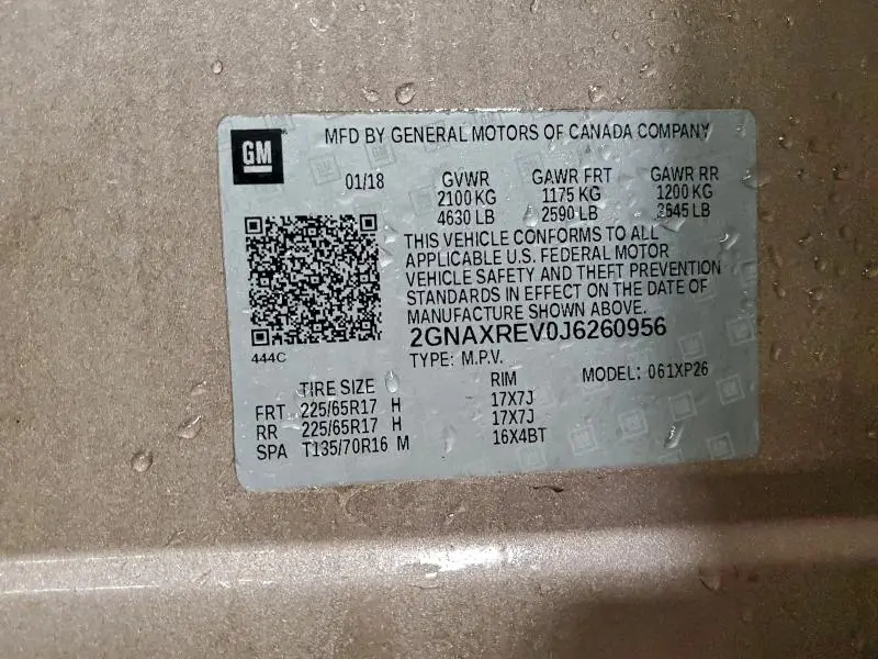 2018 CHEVROLET EQUINOX LS  