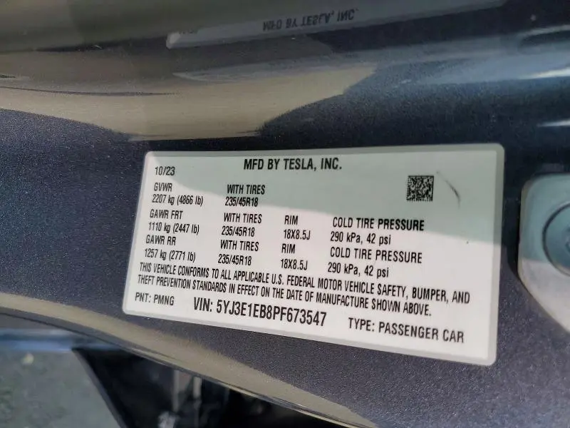 2023 TESLA MODEL 3   