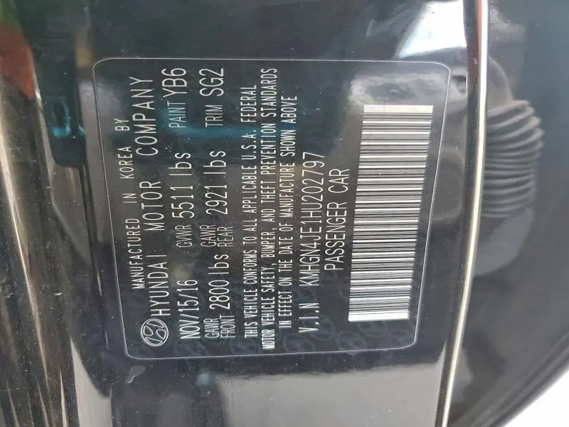 2017 GENESIS G80 BASE  