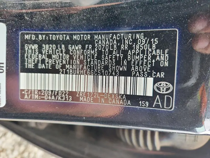 2016 TOYOTA COROLLA S SPECIAL EDITION  