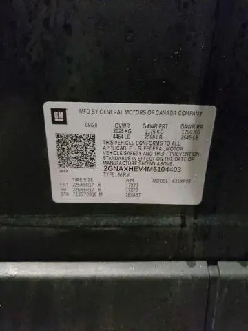 2021 CHEVROLET EQUINOX LS  