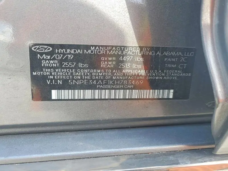 2019 HYUNDAI SONATA SPORT  