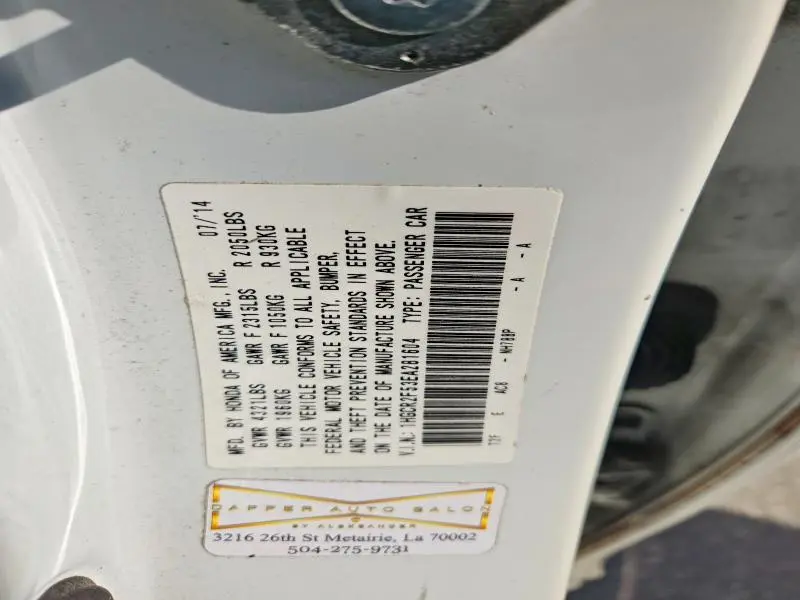 2014 HONDA ACCORD SPORT  