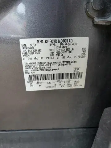 2013 FORD EXPLORER XLT  