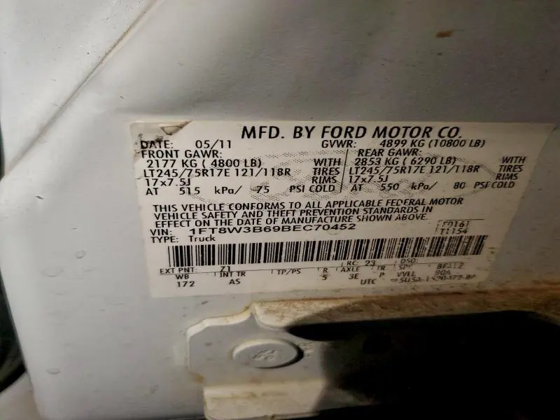 2011 FORD F350 SUPER DUTY  