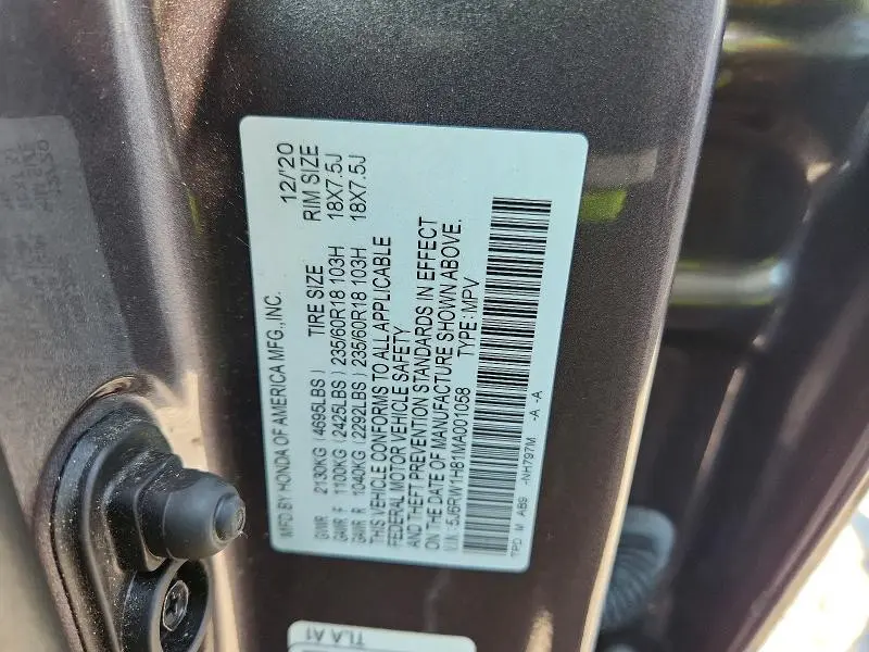 2021 HONDA CR-V EXL  