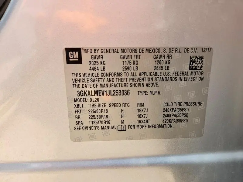 2018 GMC TERRAIN SLE  