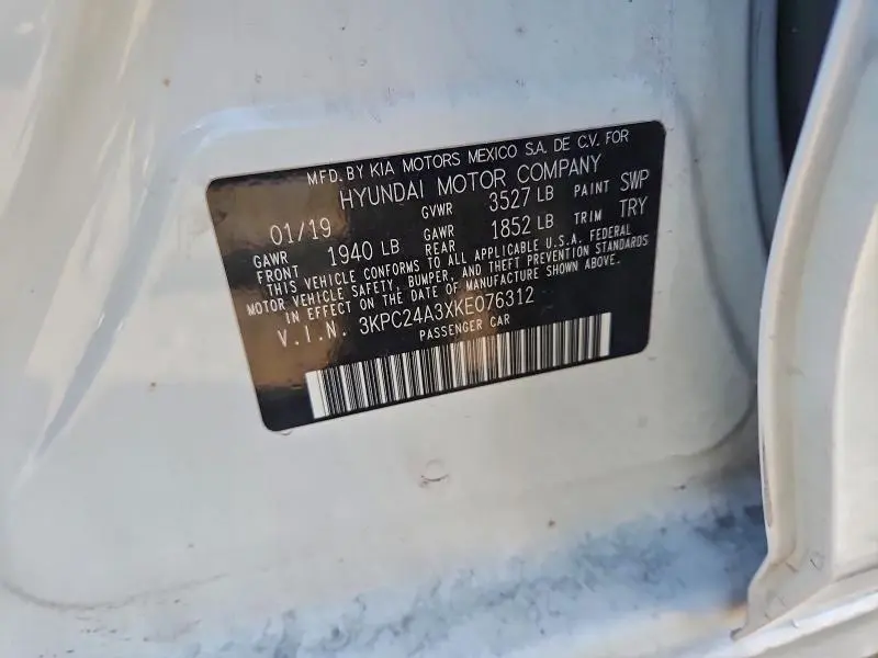 2019 HYUNDAI ACCENT SE  