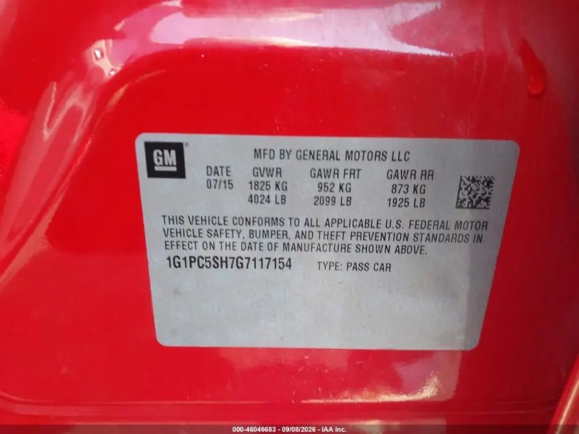 2016 CHEVROLET CRUZE LIMITED LS AUTO