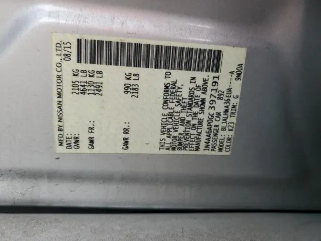 2016 NISSAN MAXIMA 3.5S  