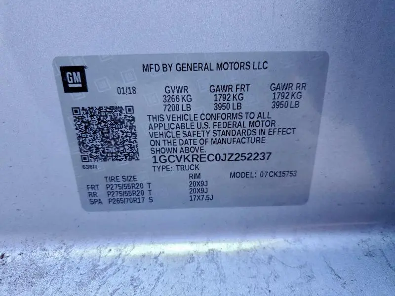 2018 CHEVROLET SILVERADO K1500 LT  