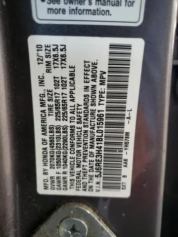 2011 HONDA CR-V SE