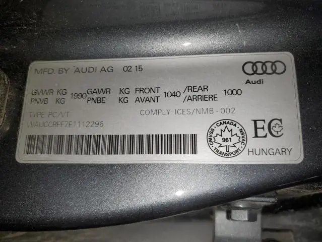 2015 AUDI A3 PREMIUM PLUS  