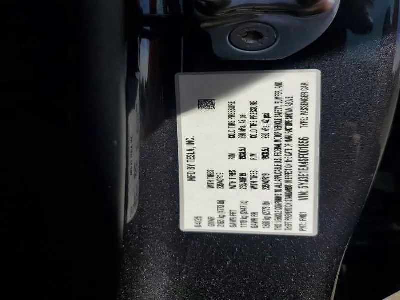 2025 TESLA MODEL 3   