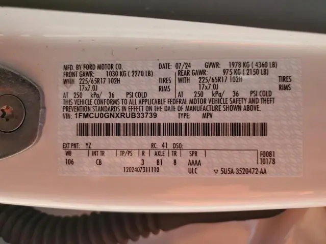 2024 FORD ESCAPE ACTIVE  