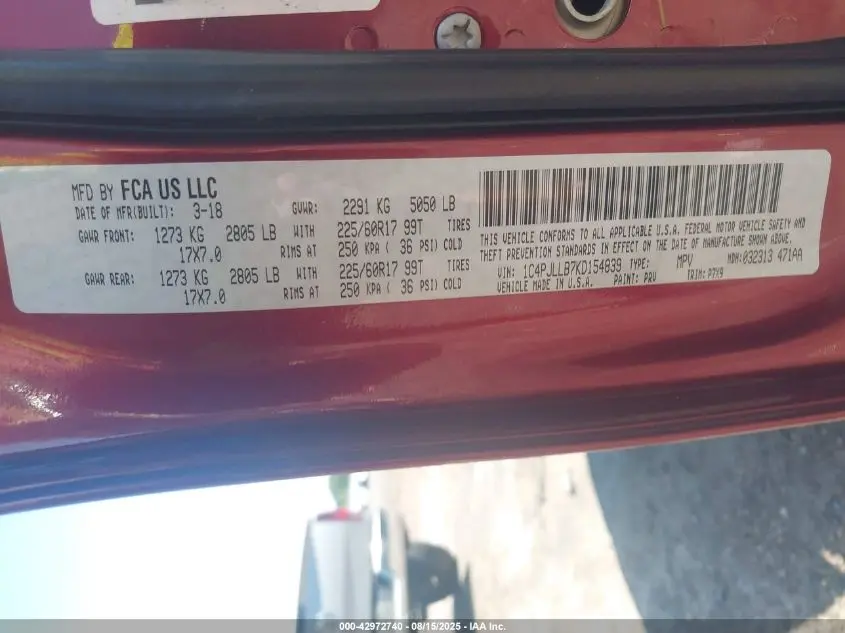 2019 JEEP CHEROKEE LATITUDE PLUS FWD