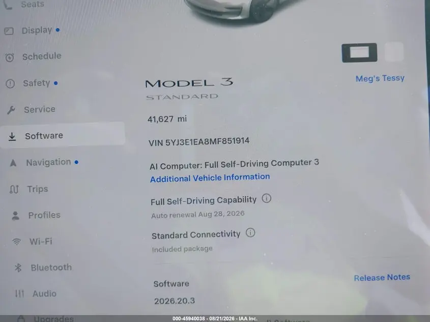 2021 TESLA MODEL 3 STANDARD RANGE PLUS REAR-WHEEL DRIVE