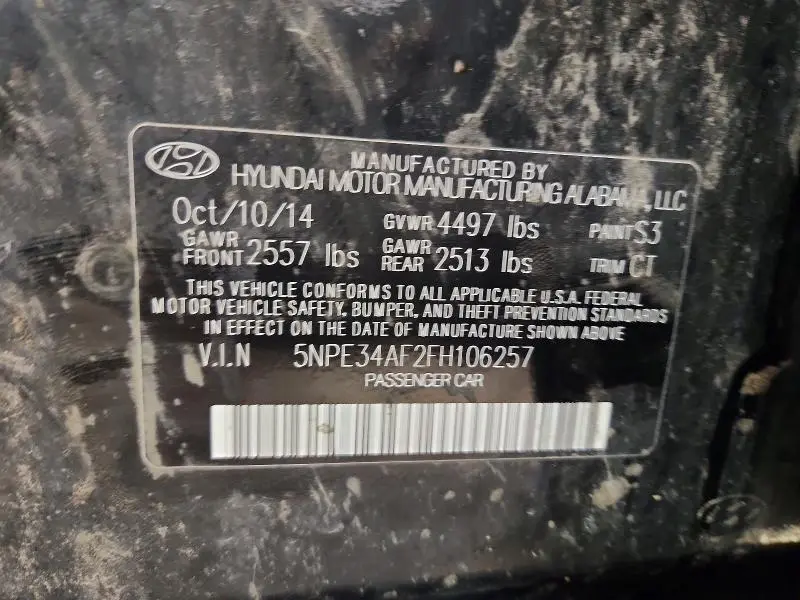 2015 HYUNDAI SONATA LIMITED  