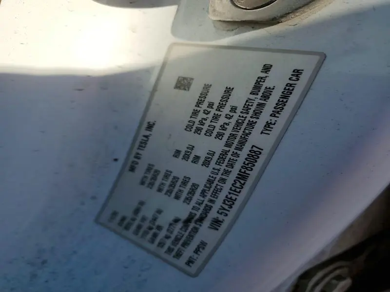 2021 TESLA MODEL 3   