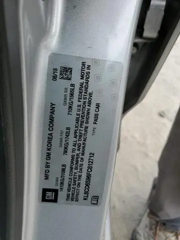 2015 CHEVROLET SPARK 1LT  