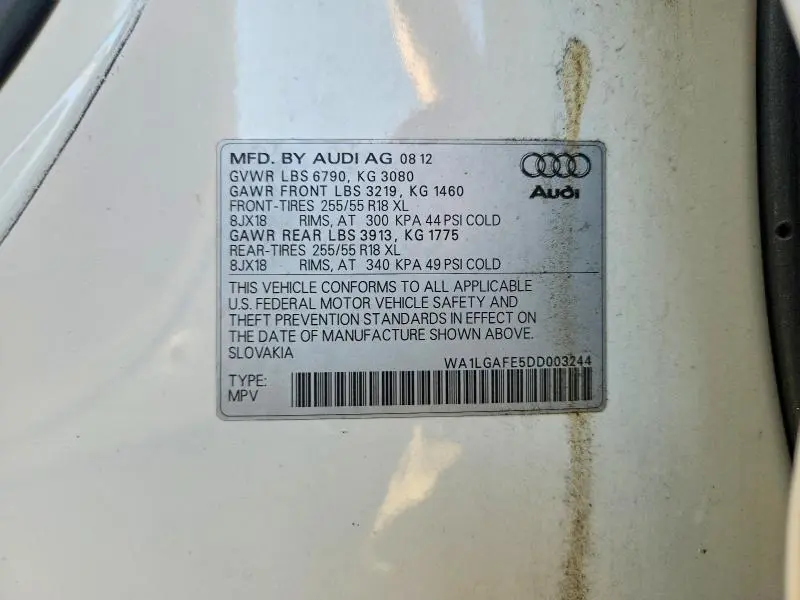 2013 AUDI Q7 PREMIUM PLUS  