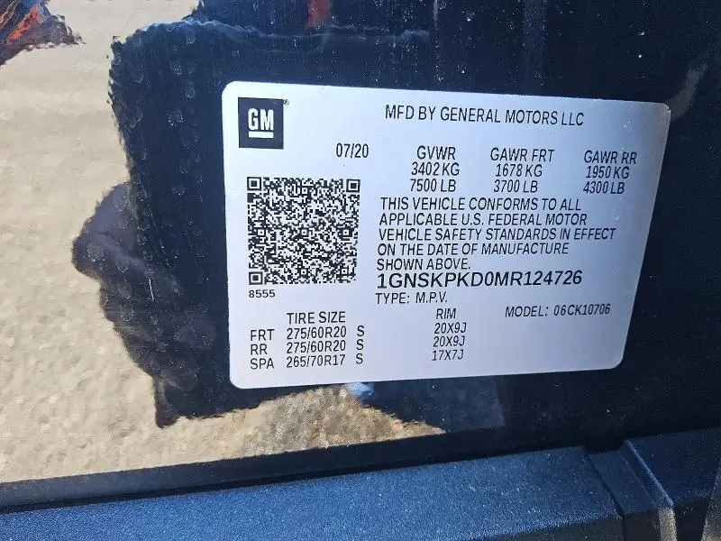 2021 CHEVROLET TAHOE K1500 Z71  