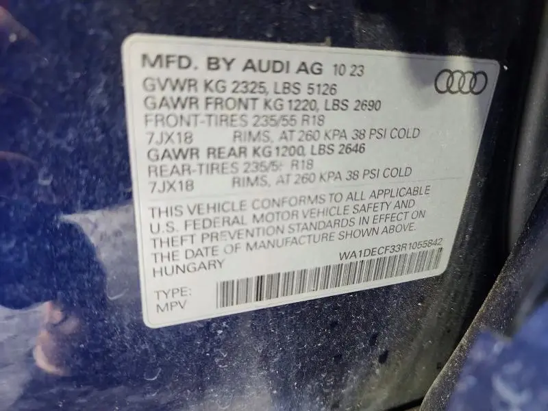 2024 AUDI Q3 PREMIUM S LINE 45  