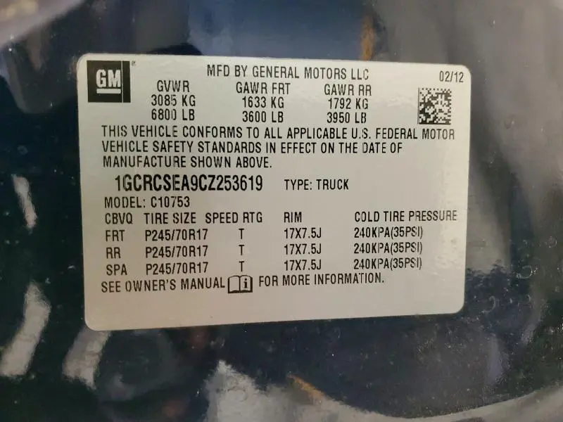 2012 CHEVROLET SILVERADO C1500 LT  