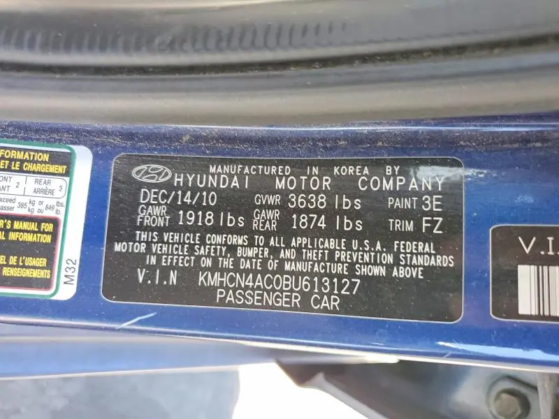 2011 HYUNDAI ACCENT GLS  
